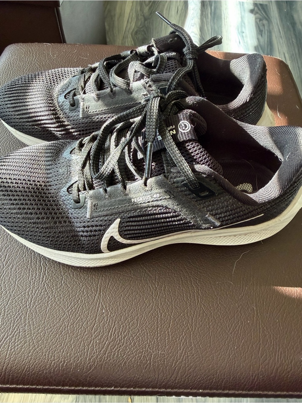 Nike Black and White womans  Athletic Running Shoes